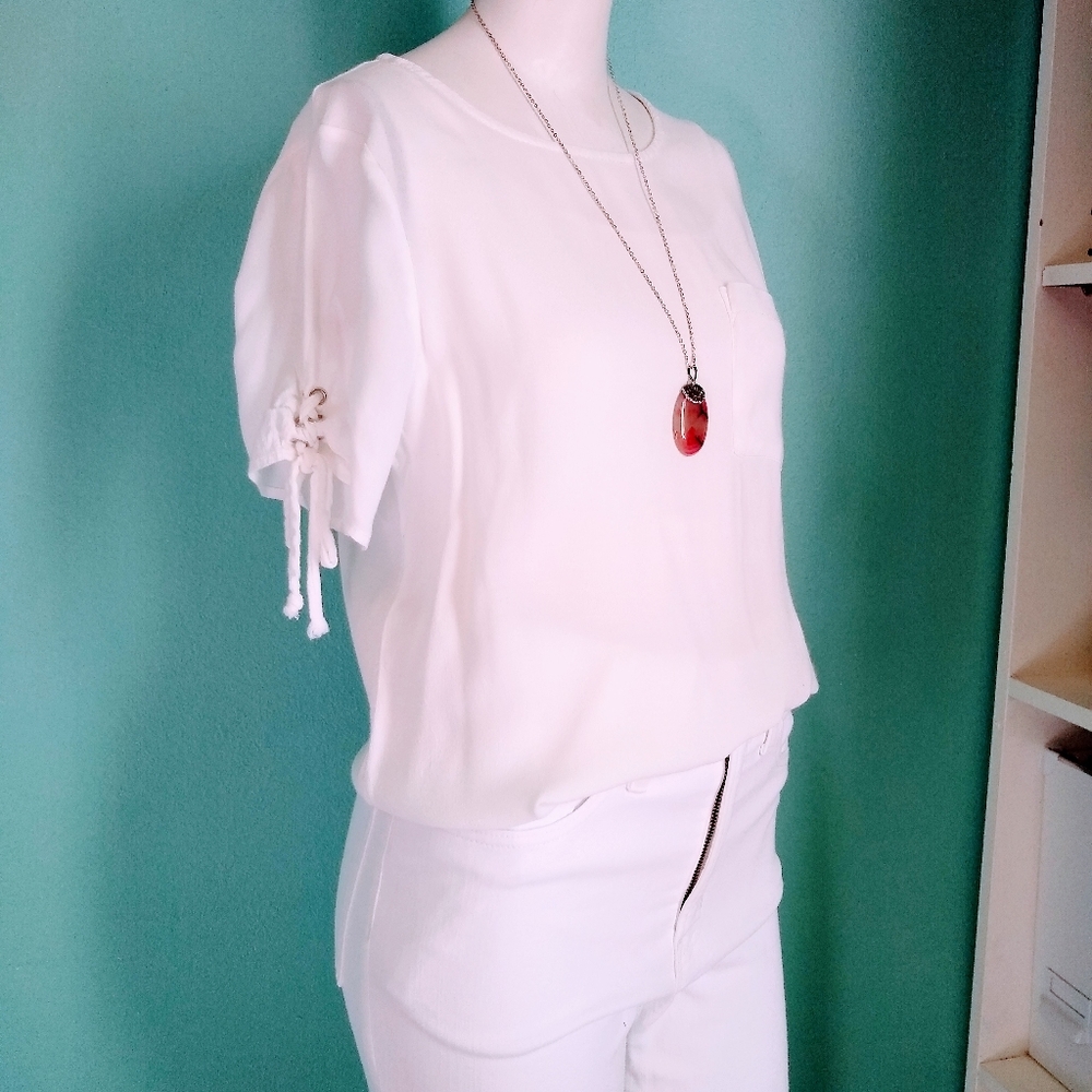Potter's Pot Top, Blouse White Sz S